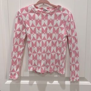 Zara Heart Geometric Print Long Sleeve